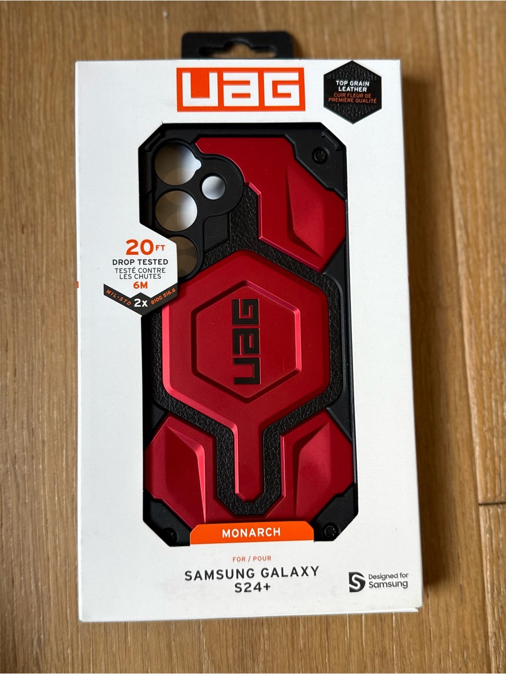 New UAG Urban Armor Gear Monarch Series Red Samsung Galaxy S24+ Case